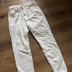 SLVRLAKE Beatnik Ankle Straight Leg Skinny Jeans in white off white color size 2